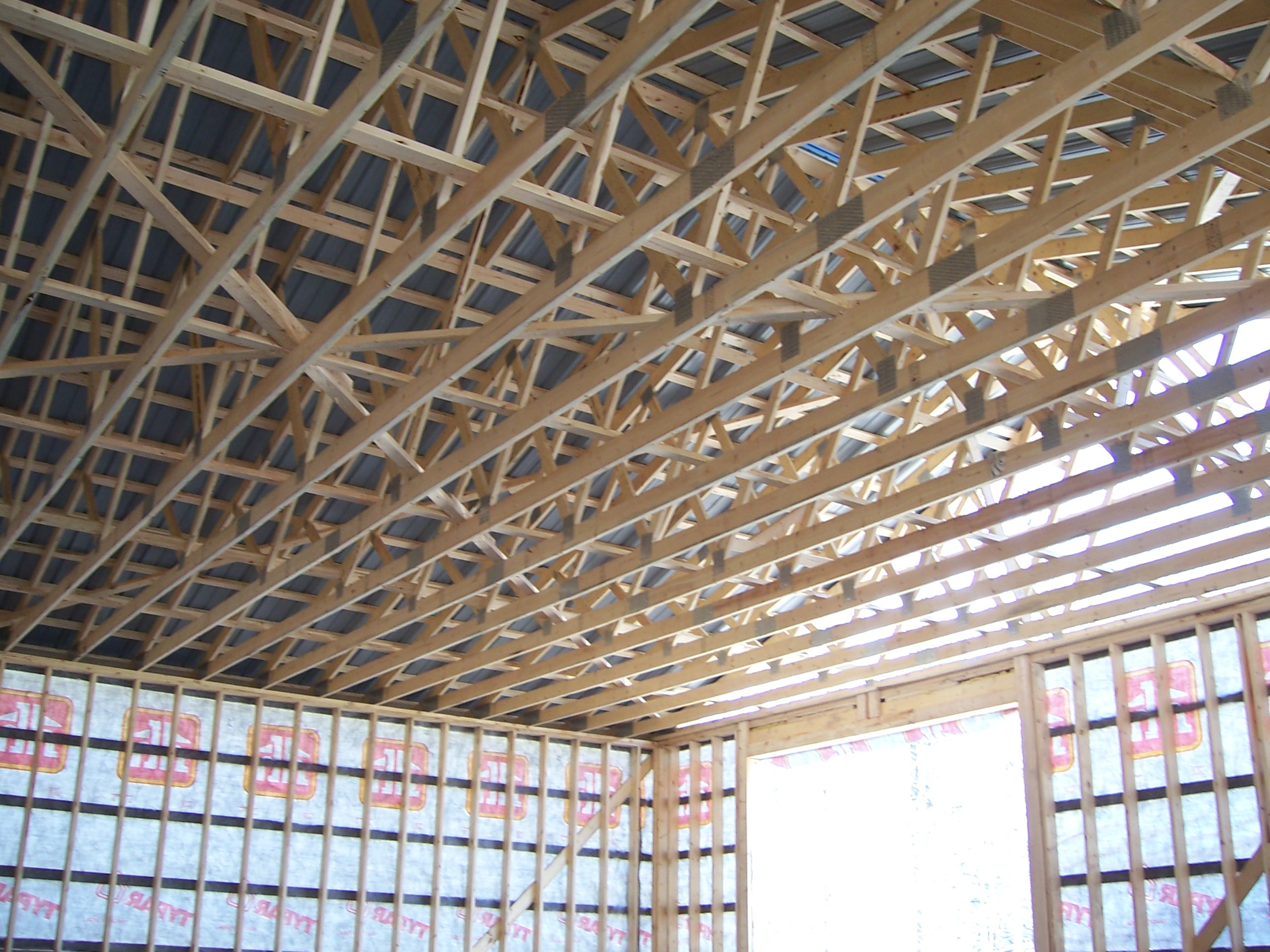 engineered trusses garage installation