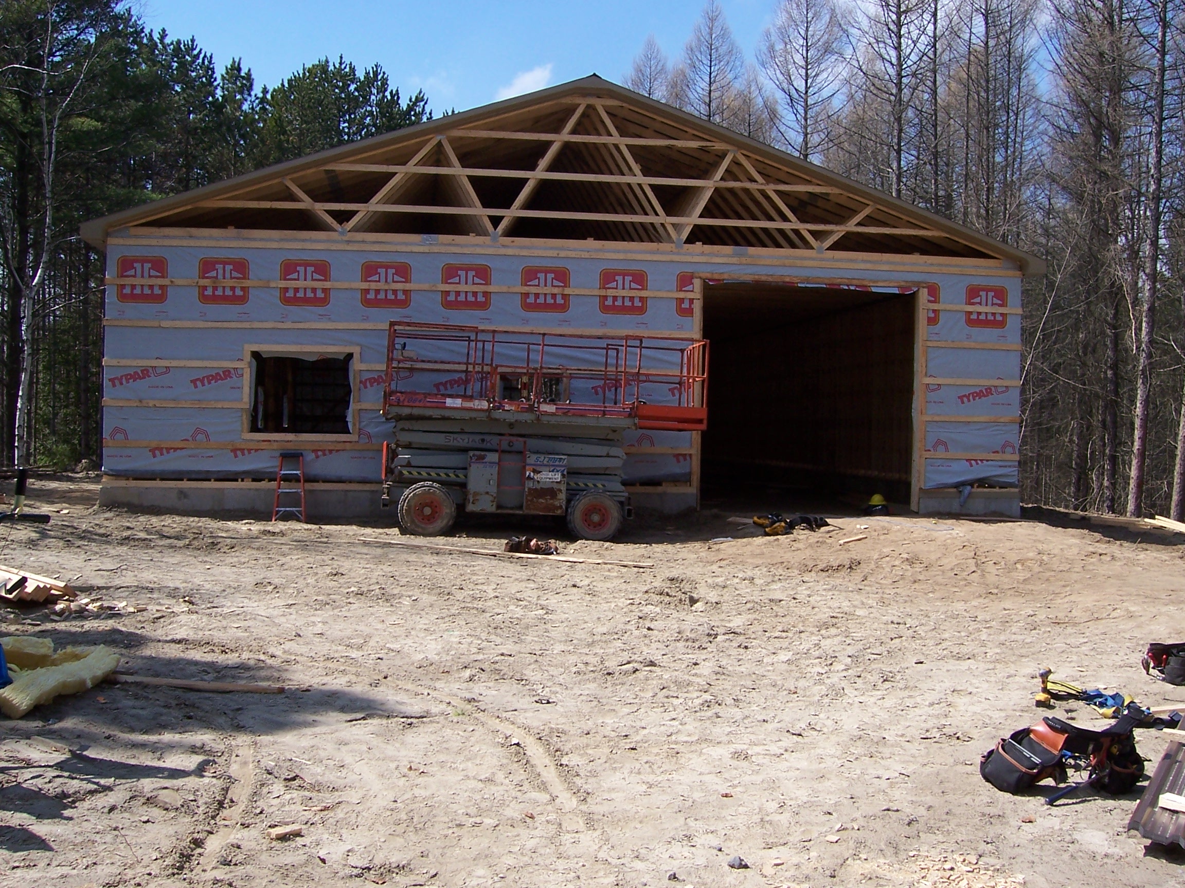 front view Garage construction