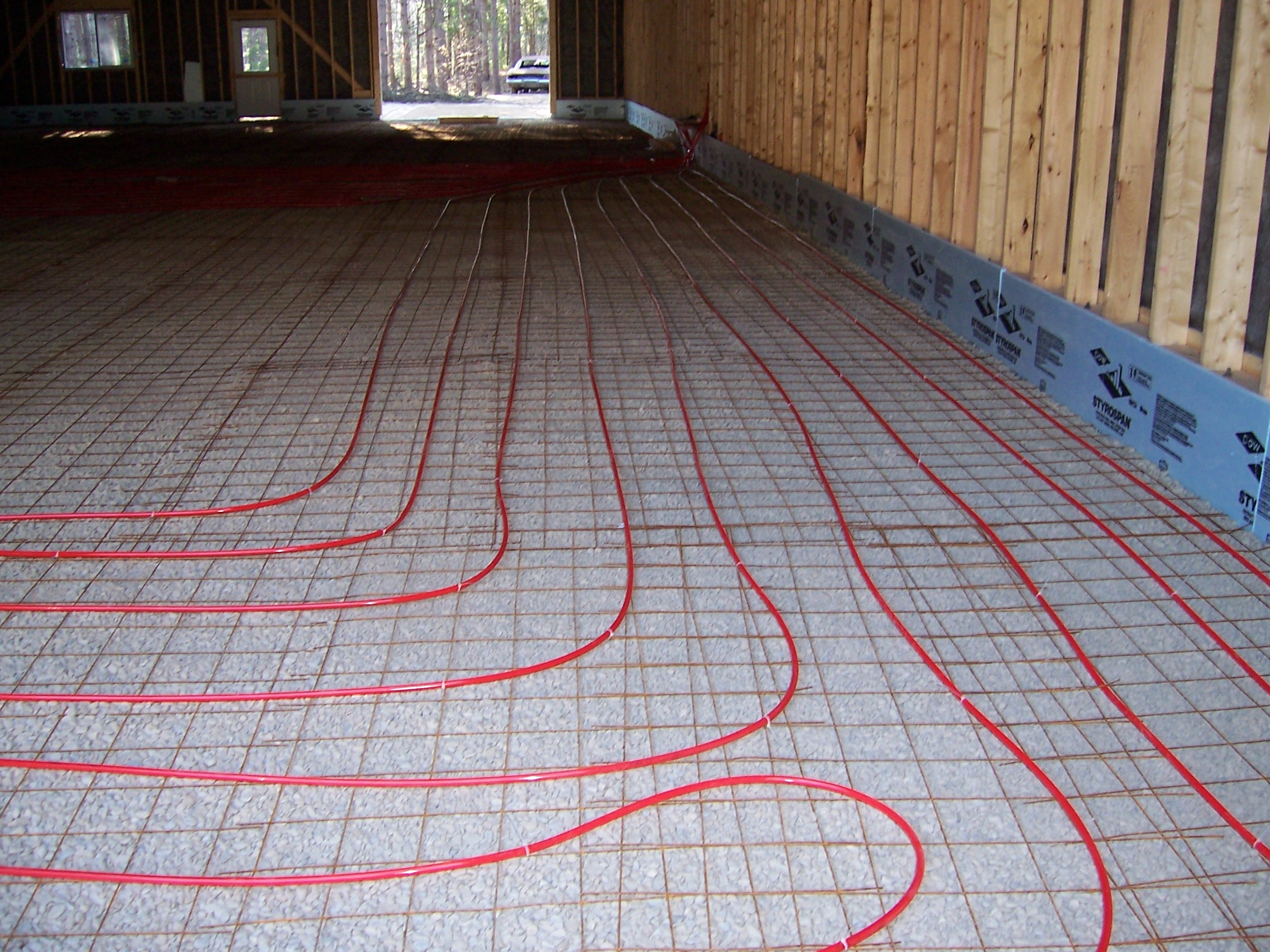 radiant floor heating installation
