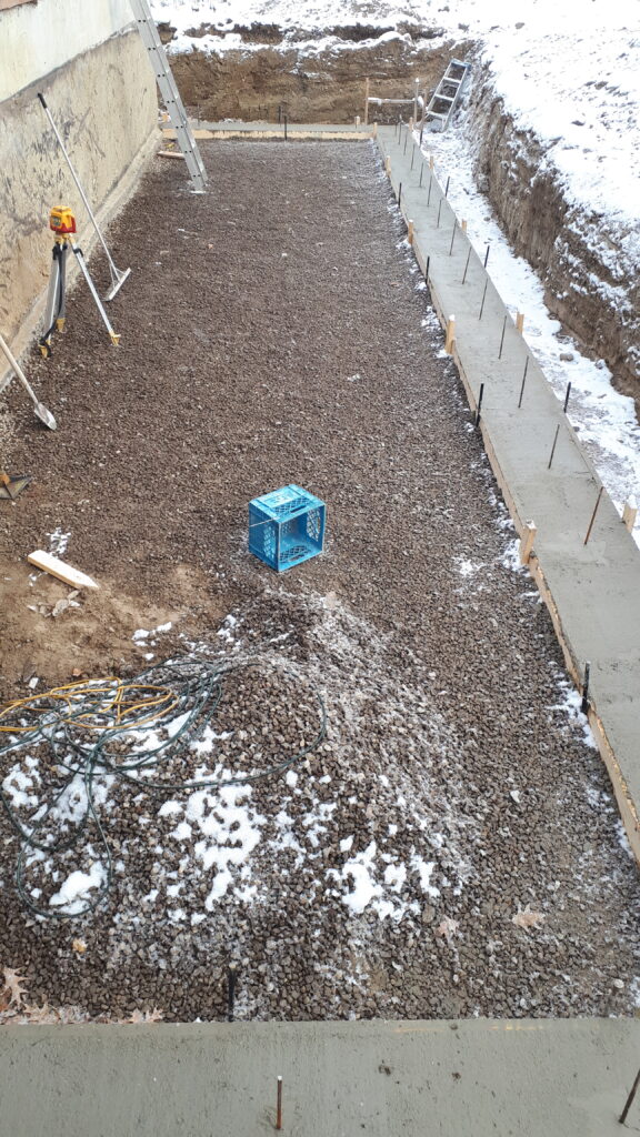pouring footings for addition