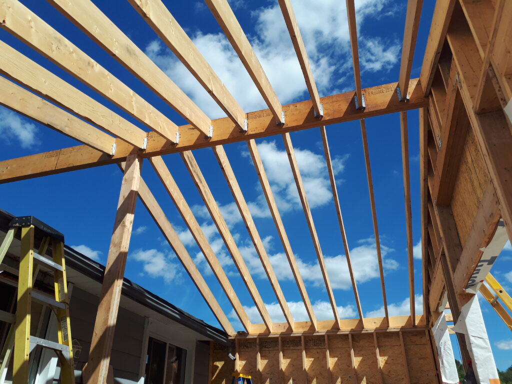 renovation addition framing cathedral ceiling Hockley Ontario