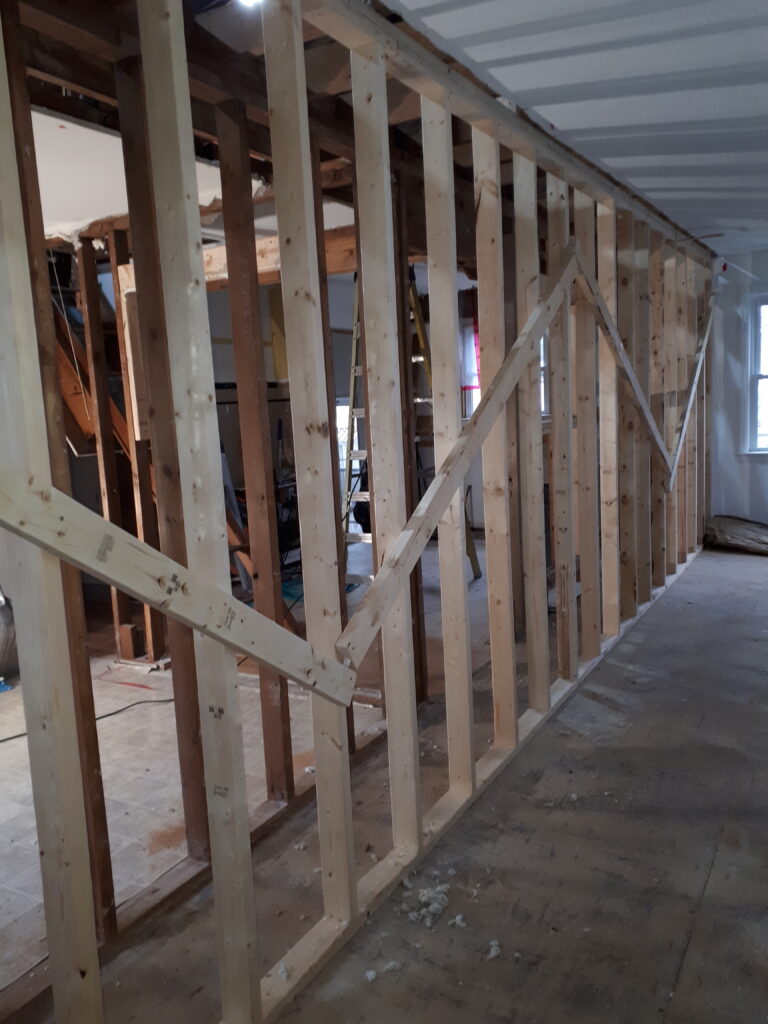 temporary wall, open concept, renovation