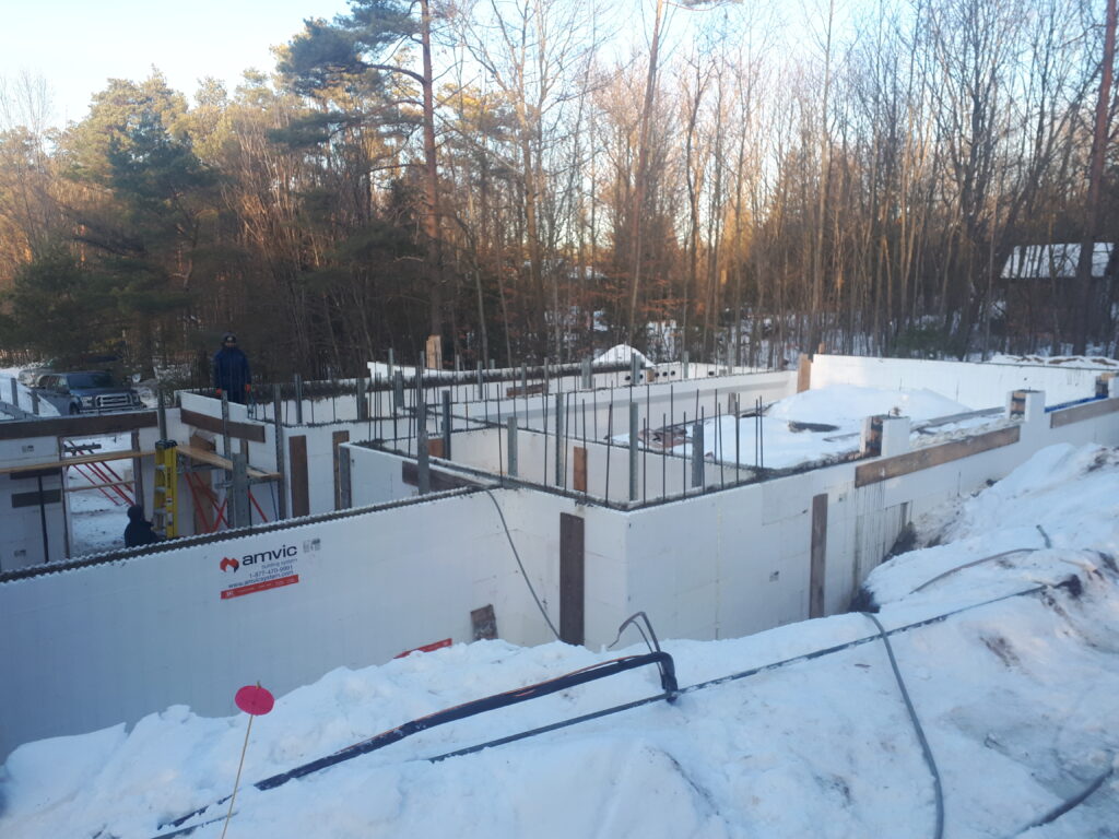 ICF foundation installation Newmarket Ontario