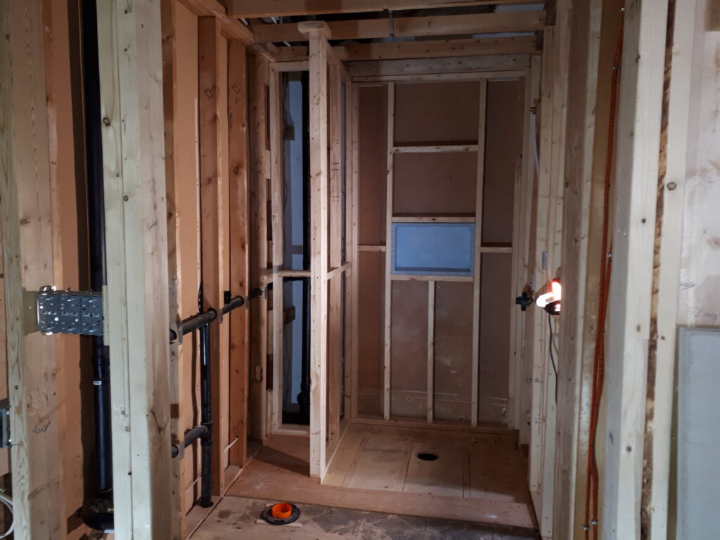 bathroom renovation framing