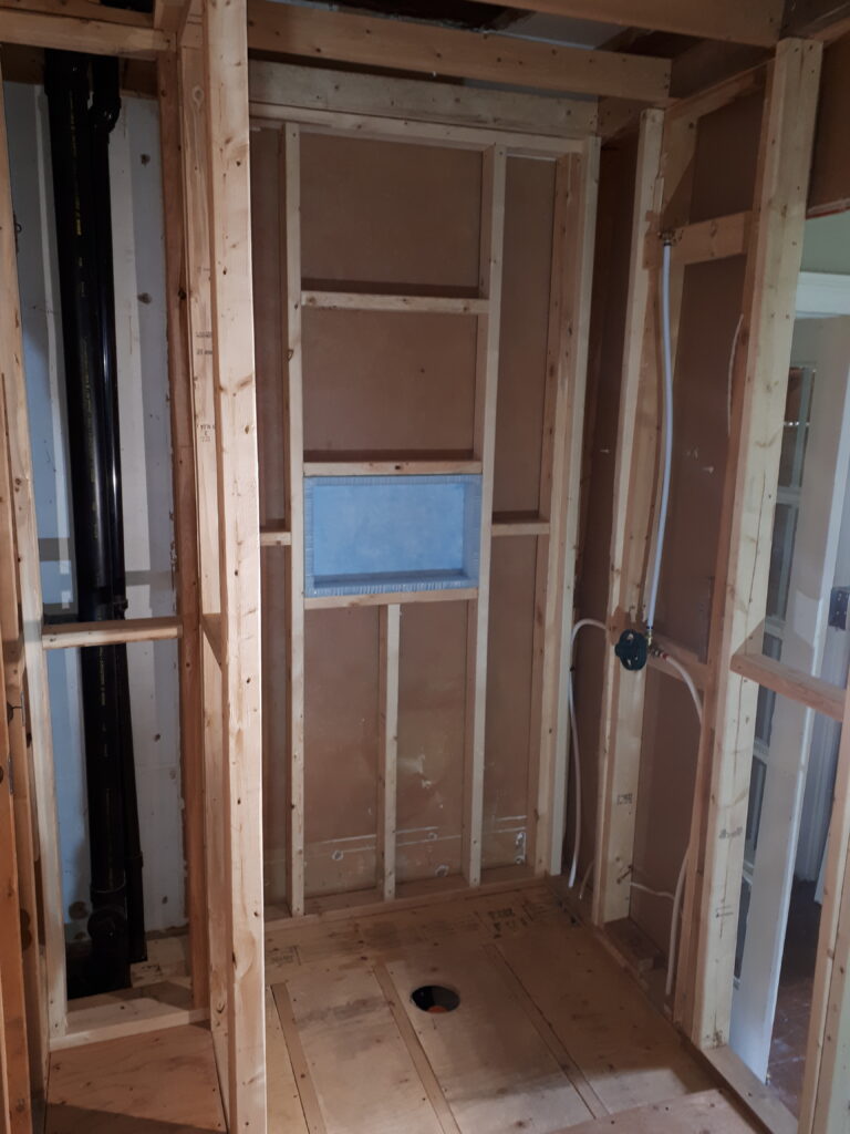 shower niche installation