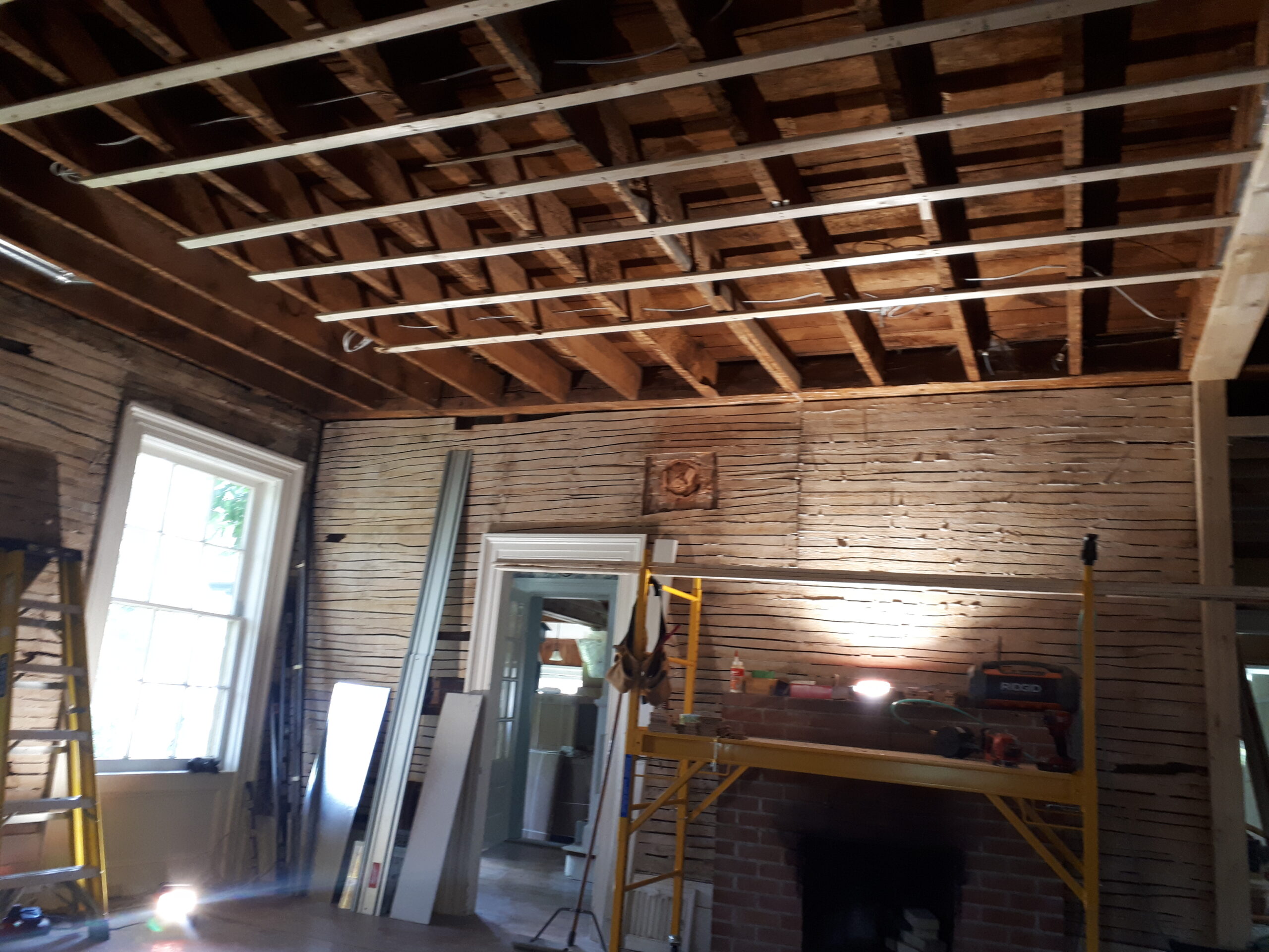 strapping a ceiling for drywall installation