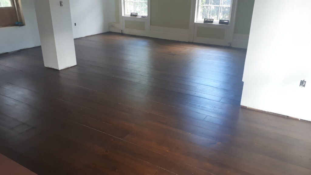 staining a vintage floor