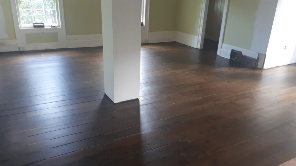 staining a floor