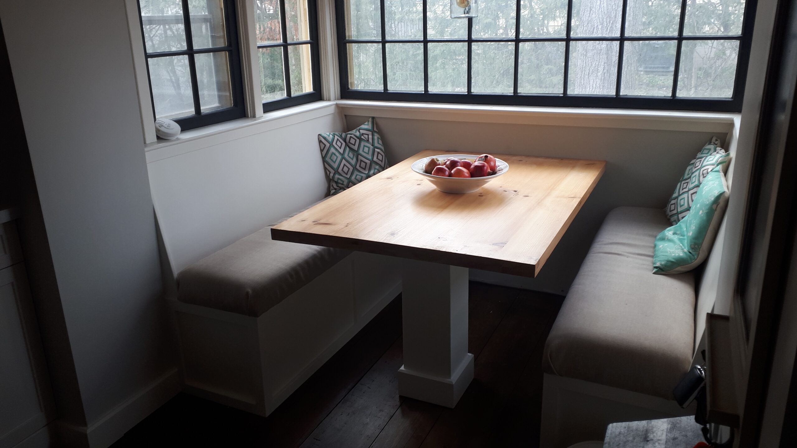 beautiful custom built in breakfast nook