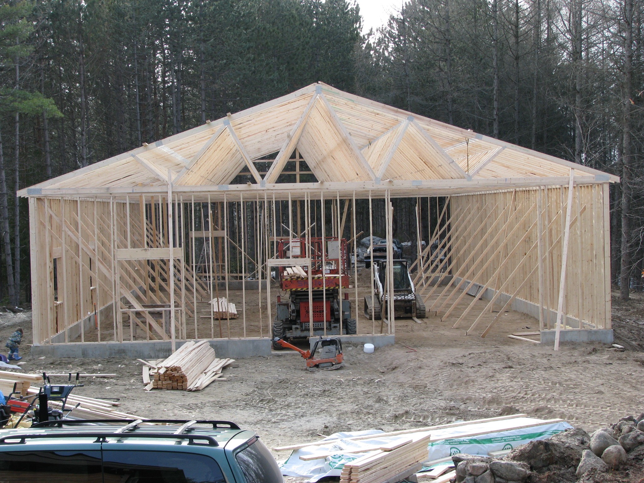 Framing a garage construction renovation 
